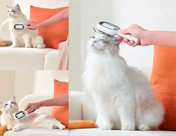 pet hair removal comb with water tank